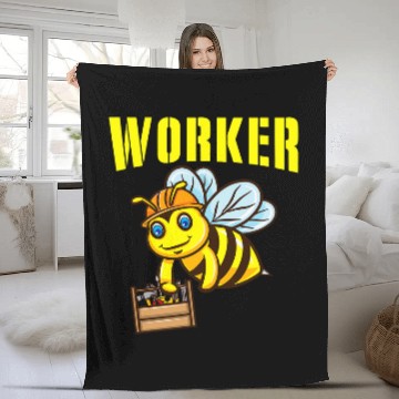 Discover Worker Bee for Bee Lover Beekeeper Fleece Blankets
