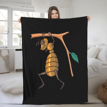 Discover Worker Ant Bug Cartoon Fleece Blankets