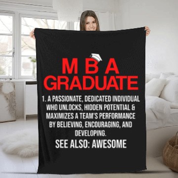 Discover MBA Student Business Degree Graduation 31 Fleece Blankets