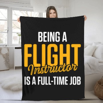 Discover Flight Instructor Pilot Aviation Trainer 17 Zip Fleece Blankets