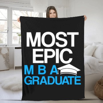 Discover MBA Student Business Degree Graduation 112 Fleece Blankets