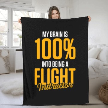 Discover Flight Instructor Pilot Aviation Trainer 13 Zip Fleece Blankets