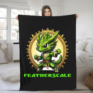 Discover Emerald Dragon Warrior Wing Chun Kung Fu Zip Fleece Blankets