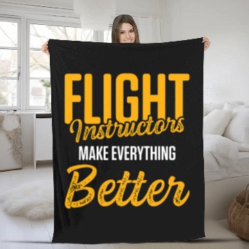 Discover Flight Instructor Pilot Aviation Trainer 16 Fleece Blankets