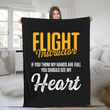 Discover Flight Instructor Pilot Aviation Trainer 10 Fleece Blankets