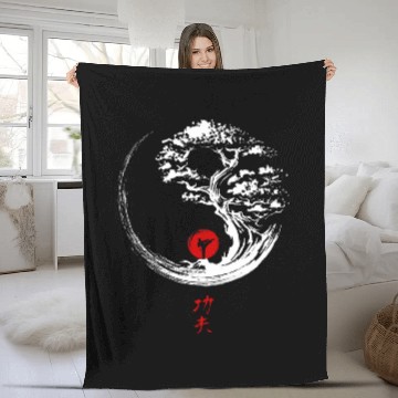 Discover bonsai tree japanese buddhist Zip Fleece Blankets