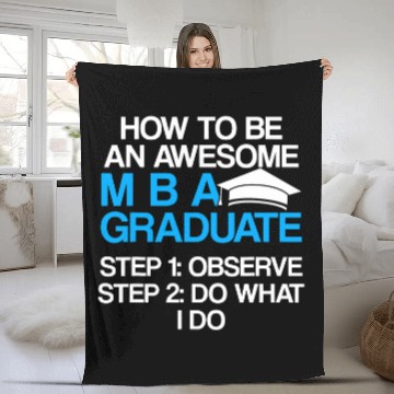 Discover MBA Student Business Degree Graduation 98 Zip Fleece Blankets