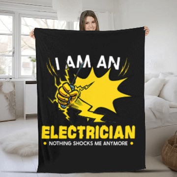 Discover Electrician Electrical Engineer Lineman Electrical Worker Baseball Tees Fleece Blankets