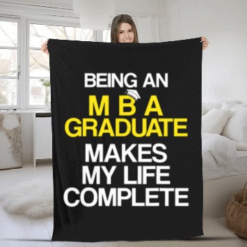 Discover MBA Student Business Degree Graduation 106 Fleece Blankets