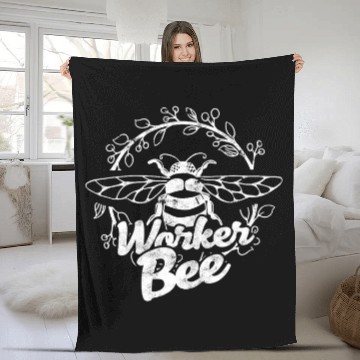 Discover Worker Bee Diligence Baseball Tees Fleece Blankets
