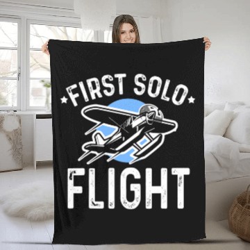 Discover First Solo Flight T New Pilot 1 Baseball Tees Fleece Blankets