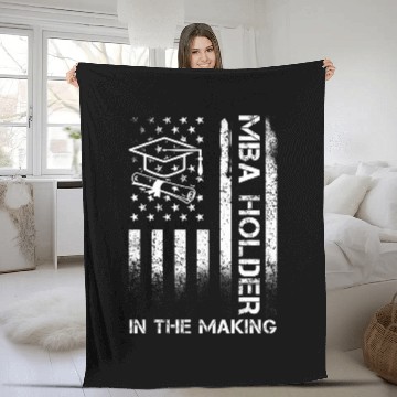 Discover MBA Student Business Degree Graduation 156 Fleece Blankets