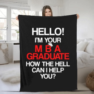 Discover MBA Student Business Degree Graduation 50 Baseball Tees Fleece Blankets