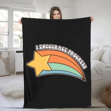 Discover I Encourage Progress Is Not Linear Sped Teacher Groovy Zip Fleece Blankets