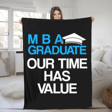 Discover MBA Student Business Degree Graduation 82 Fleece Blankets