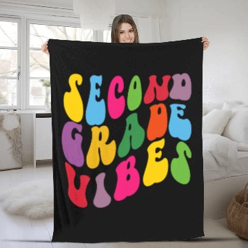 Discover Second Grade Vibes Teacher Student Back To School Zip Fleece Blankets