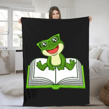 Discover Funny Frog Book Club Reading Literature Baseball Tees Fleece Blankets