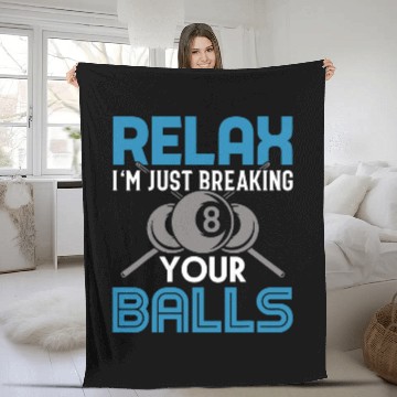 Discover Breaking Your Balls Funny Billiards Pool Player Gift 1 Zip Fleece Blankets