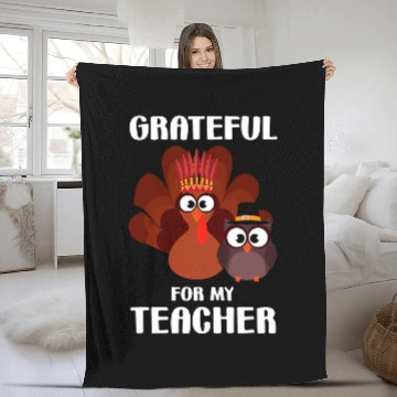 Discover Grateful For My Teacher Thankful Teaching Student Lover Fleece Blankets