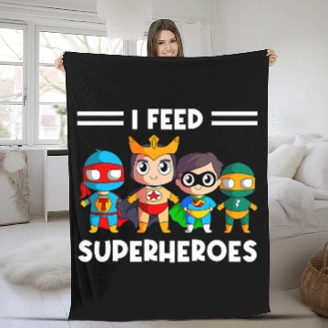 Discover Cafeteria Worker Lunch Lady Service Crew I Feed Superheroes Fleece Blankets