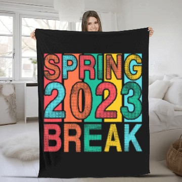 Discover Spring Break Women College Student Florida Beach Trip Fleece Blankets