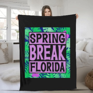 Discover Spring Break Senior Class Student School Trip Florida Beach 4 Fleece Blankets