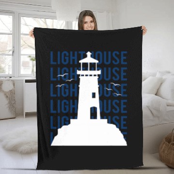 Discover Lighthouse Tower Sea Ocean Beach Lightkeeper Mariner Captain Baseball Tees Fleece Blankets
