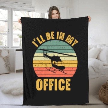 Discover Funny Aviation Enthusiast Aircraft Flight Helicopter Pilot Fleece Blankets