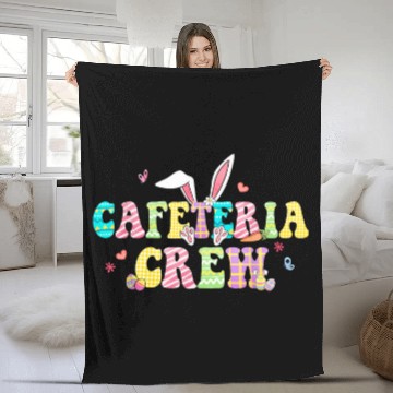 Discover Cafeteria Crew Happy Easter Bunny Lunch Lady Matching Baseball Tees Fleece Blankets
