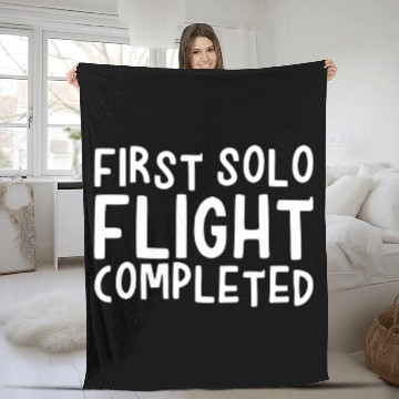 Discover First Solo Flight Completed Baseball Tees Fleece Blankets
