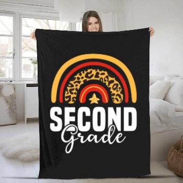 Discover Second Grade Back To School Teacher Student Baseball Tees Fleece Blankets