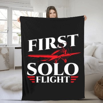 Discover First Solo Flight T New Pilot Fleece Blankets