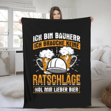 Discover Builder No Advice Beer Builder Construction Worker Construction Fleece Blankets