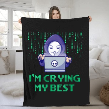 Discover Im Crying My Inspirational Computer Programming Fleece Blankets
