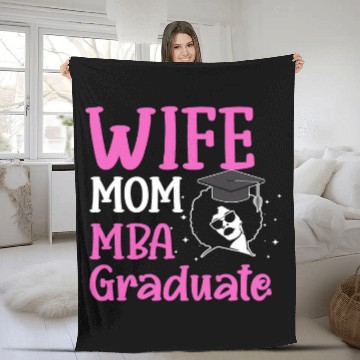 Discover MBA Student Business Degree Graduation 25 Fleece Blankets