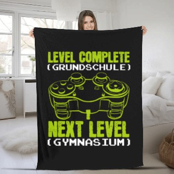 Discover Level Complete Primary School Next High School Student Gamer 1 Fleece Blankets