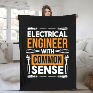 Discover Electrical Engineer With Common Sense Lineman Zip Fleece Blankets