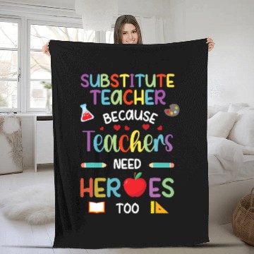 Discover Substitute Teacher Appreciation Sub Teacher Baseball Tees Fleece Blankets