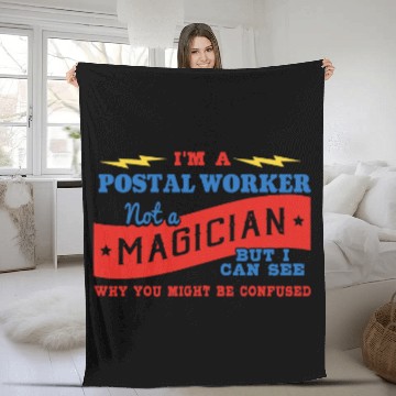 Discover Im A Postal Worker Not A Magician Be Confused Baseball Tees Fleece Blankets