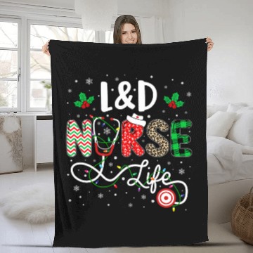Discover nurses Leopard Print Christmas LD nurses Life Fleece Blankets