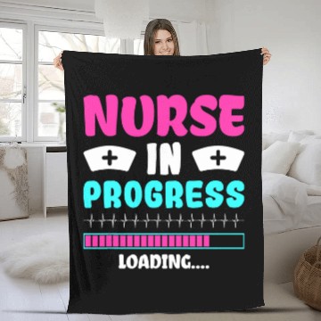 Discover nurses In Progress Nursing Student Future nurses Life Baseball Tees Fleece Blankets