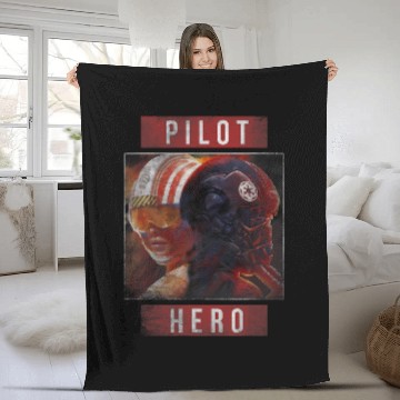 Discover Star Wars Squadrons Pilot Hero Poster Fleece Blankets