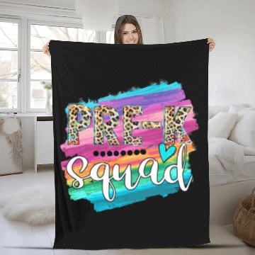 Discover PreK Squad Leopard Print Back To School Teacher Student Baseball Tees Fleece Blankets