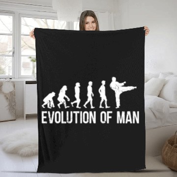 Discover Evolution Of Man Karate Man Karate Lovers Karate Baseball Tees Fleece Blankets