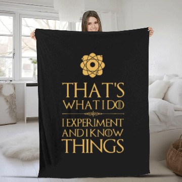 Discover I Experiment Cool Nerd Student Science Teacher Men Women Fleece Blankets