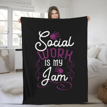 Discover Social Work Is My Jam For Social Workers Fleece Blankets