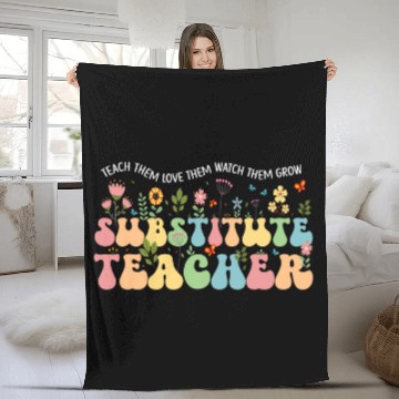 Discover Substitute Teacher Sub Teacher Substitute Teaching 1 Fleece Blankets