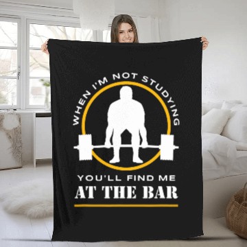 Discover Powerlifting Student University Fleece Blankets