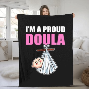 Discover Im A Proud Doula Birth Worker Fleece Blankets