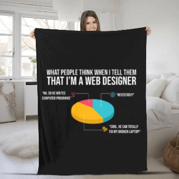 Discover Website Programmer Funny Web Designer Web Developer Zip Fleece Blankets